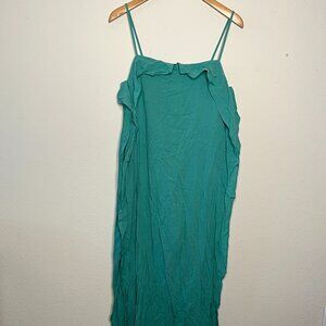 Urban Outfitters Long Side Slit Green Dress Tags Attached with Jumper Inside